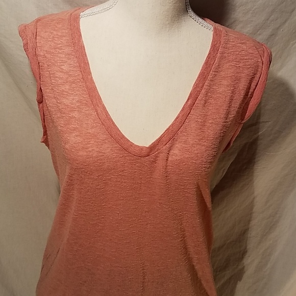 Rubbish tunic tank top peach scoop neck M texture - Picture 3 of 8